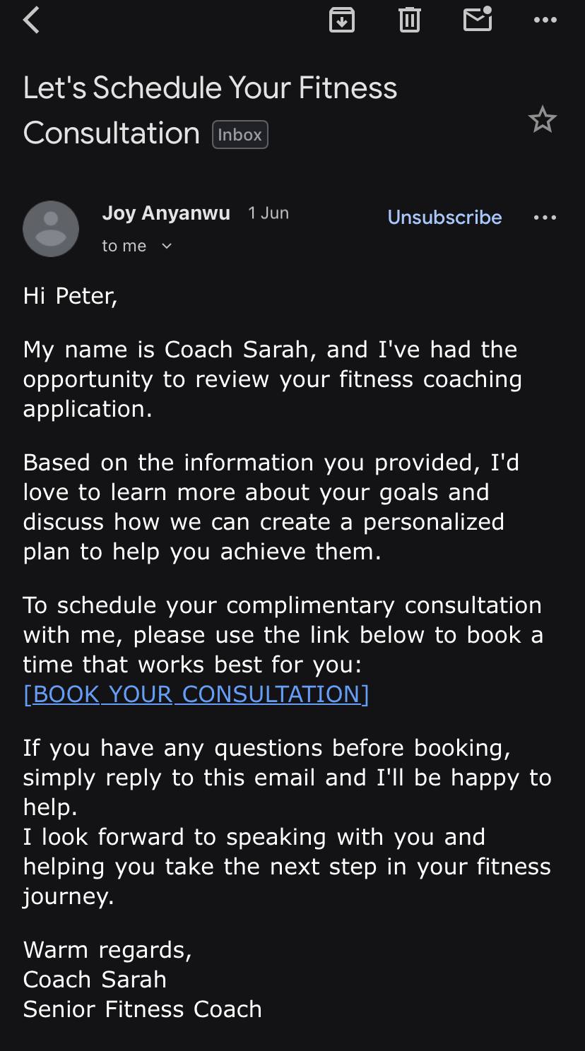 Consultation Email